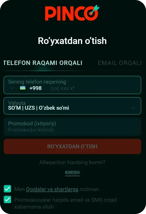 Pin-Up Oʻzbekiston - Pinup kampaniyalarida ishtirok